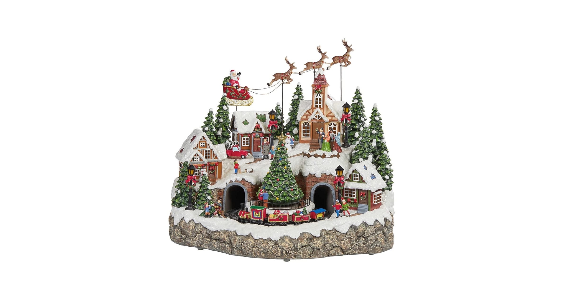 Amazon.com: Animated Village Snowy Holiday Village